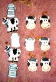 (image for) Wood Wooden Cow Wall Hanging and Knob Hangers Handmade - Click Image to Close